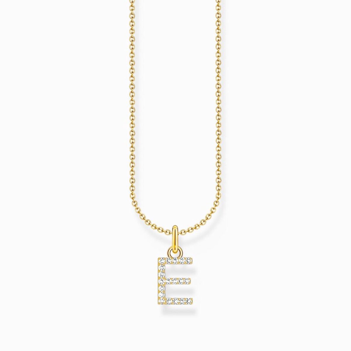 Thomas Sabo KE2244-414-14-L45V Vergoldete Kette Buchstabe E Damen