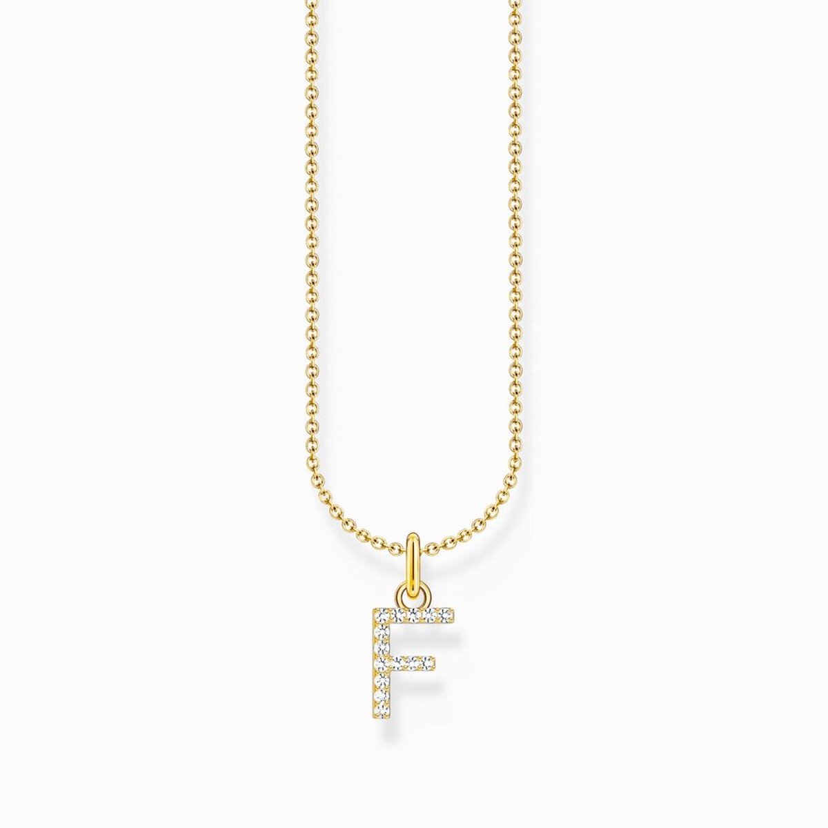Thomas Sabo KE2245-414-14-L45V Vergoldete Kette Buchstabe F Damen