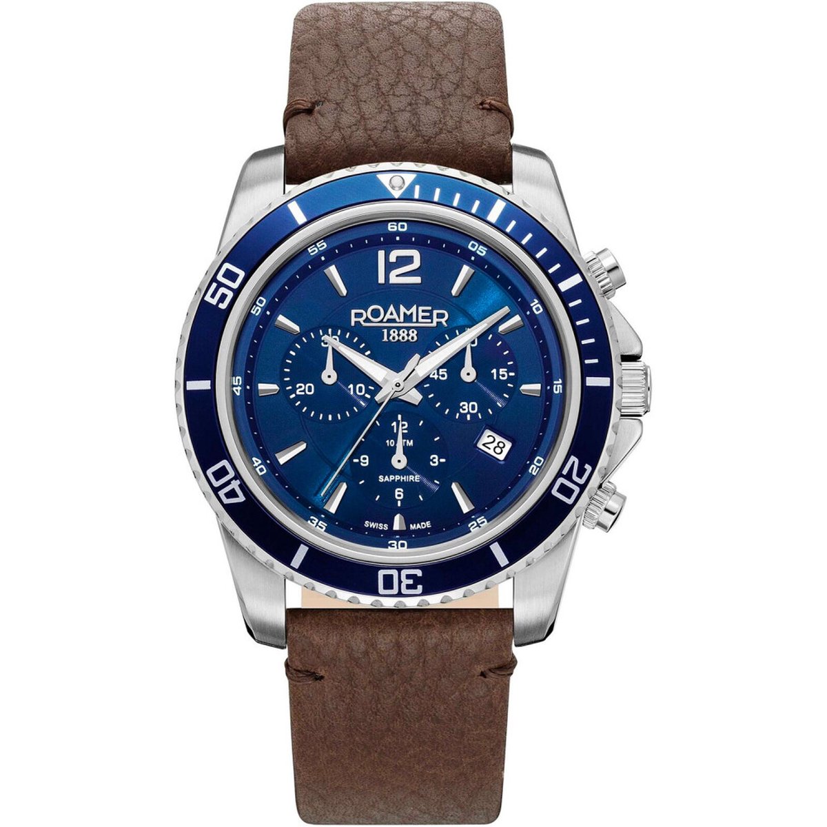 Roamer 862837 41 45 02 Herrenuhr Nautic Chrono 100 Chronograph 43mm 10ATM