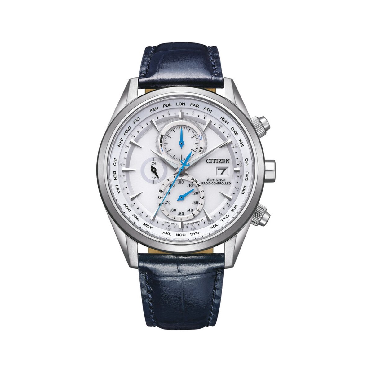 Citizen AT8260-18A Eco-Drive Chronograph Herrenuhr Funkuhr 43mm 10ATM