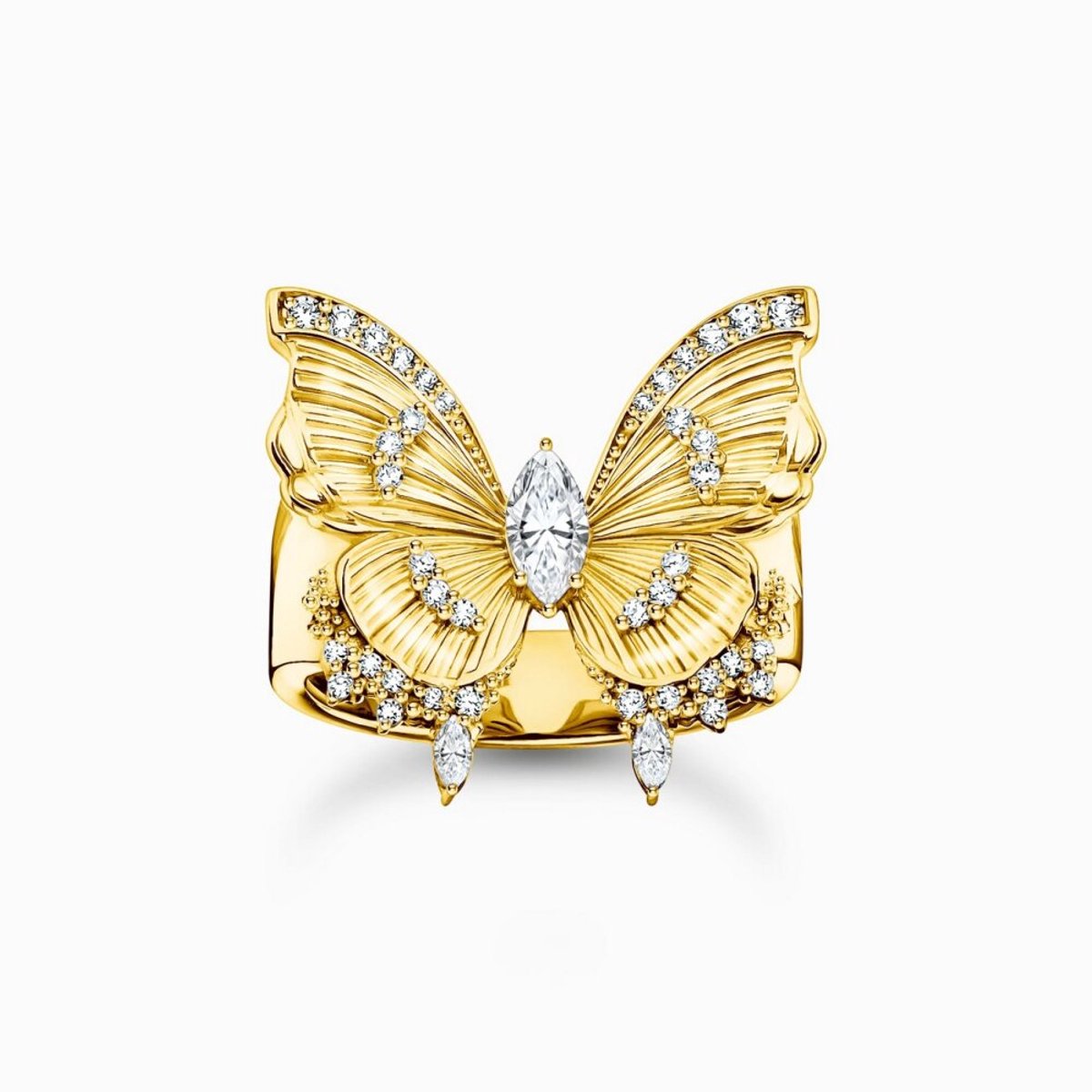 Thomas Sabo TR2495-414-14-56 Cocktailring butterfly vergoldet Damen