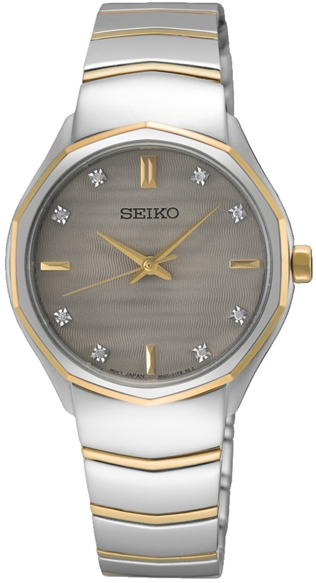 Seiko SUR616P1 Damenuhr Classic Quarz Diamonds 30mm 5ATM