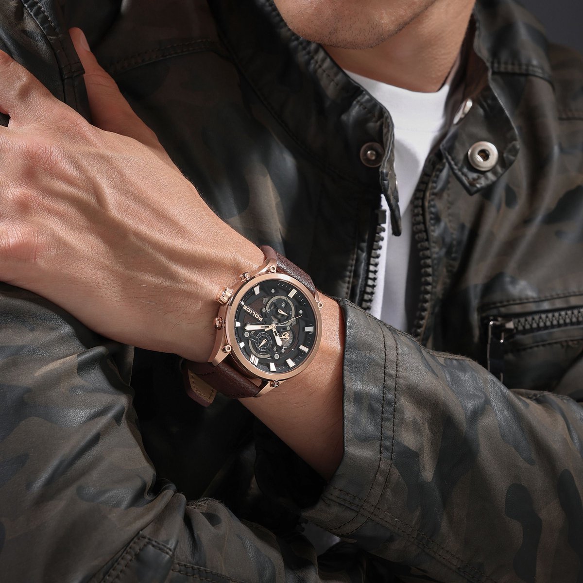 Police PEWGC0054204 Herrenuhr Wadden Chrono 46mm 5ATM