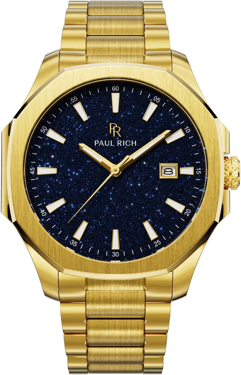 Paul Rich PR-46699 Herrenuhr Mercer Aventurine Goldline Blue 40,5 mm 5ATM