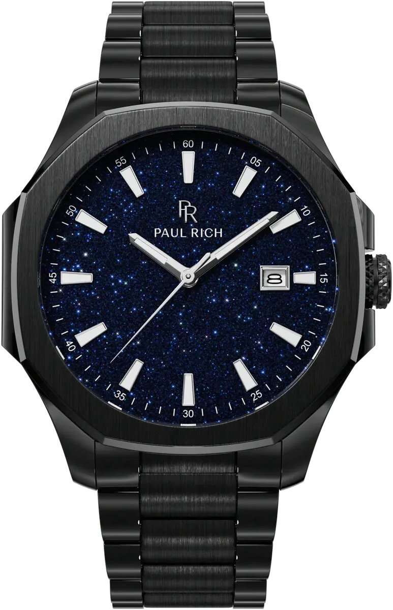Paul Rich PR-46700 Herrenuhr Mercer Aventurine Black Blue 40,5 mm 5ATM