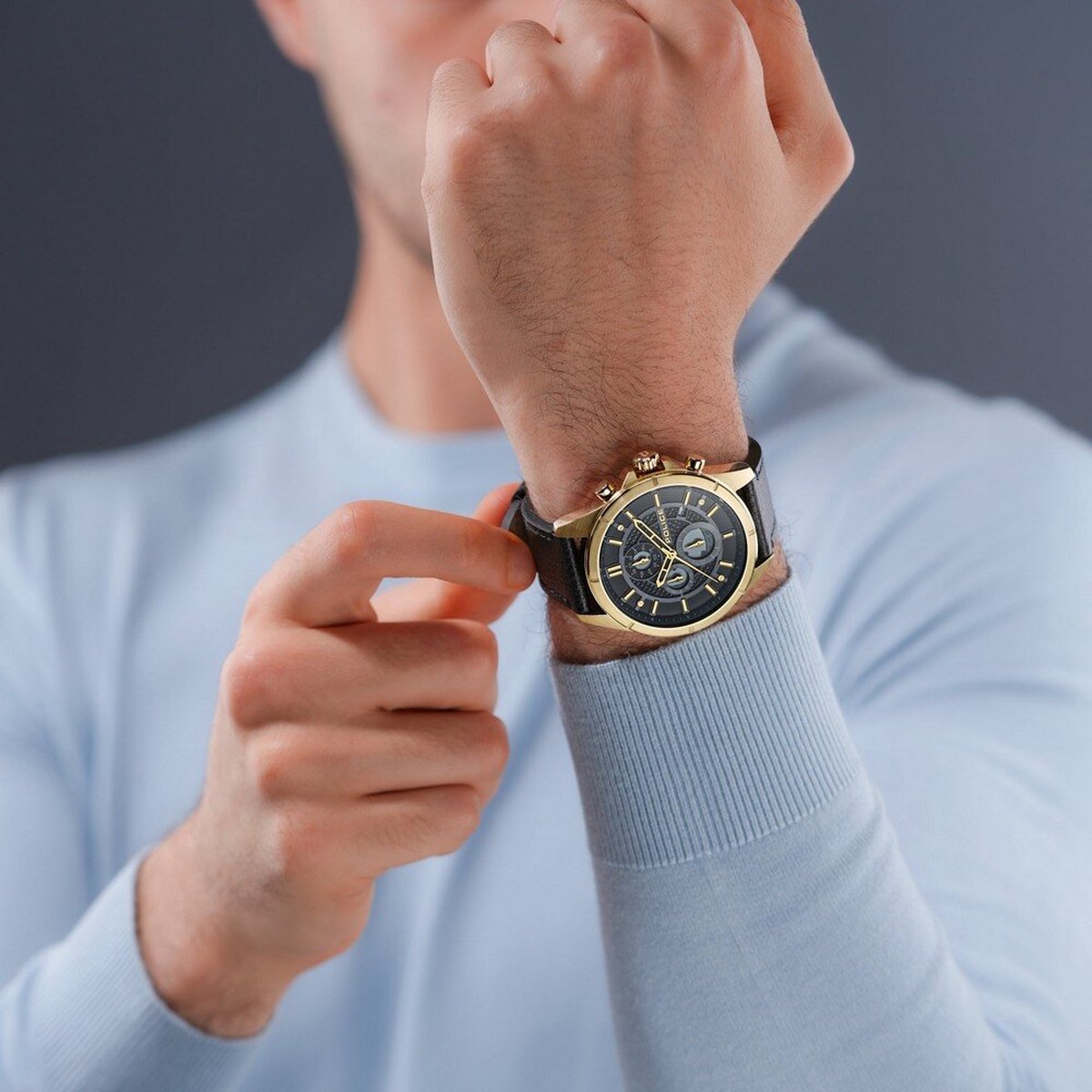 Police PEWGC0054001 Herrenuhr Burbank Chronograph 45mm 5ATM
