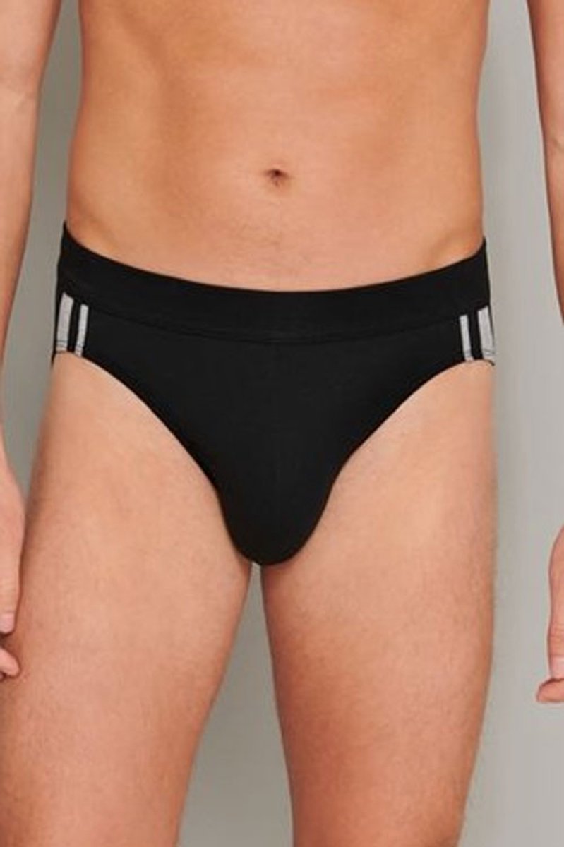 Rio-Slips 3er-Pack Organic Cotton Streifen schwarz - 95/5 9