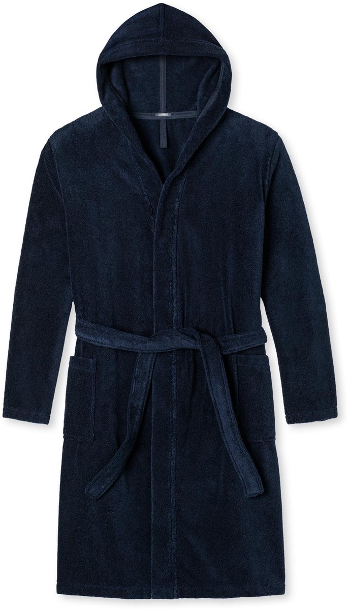 Bademantel mit Kapuze, 120 cm navy - Essentials S