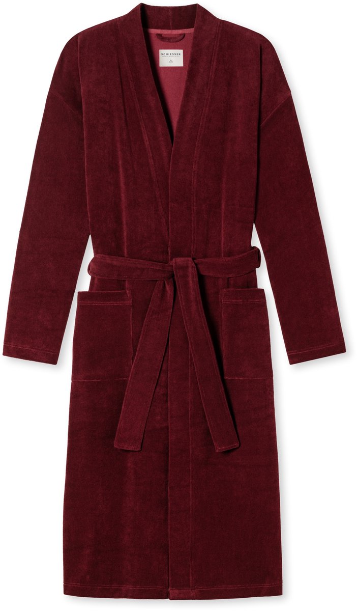 Bademantel Leichtfrottee bordeaux - Feather Terry S