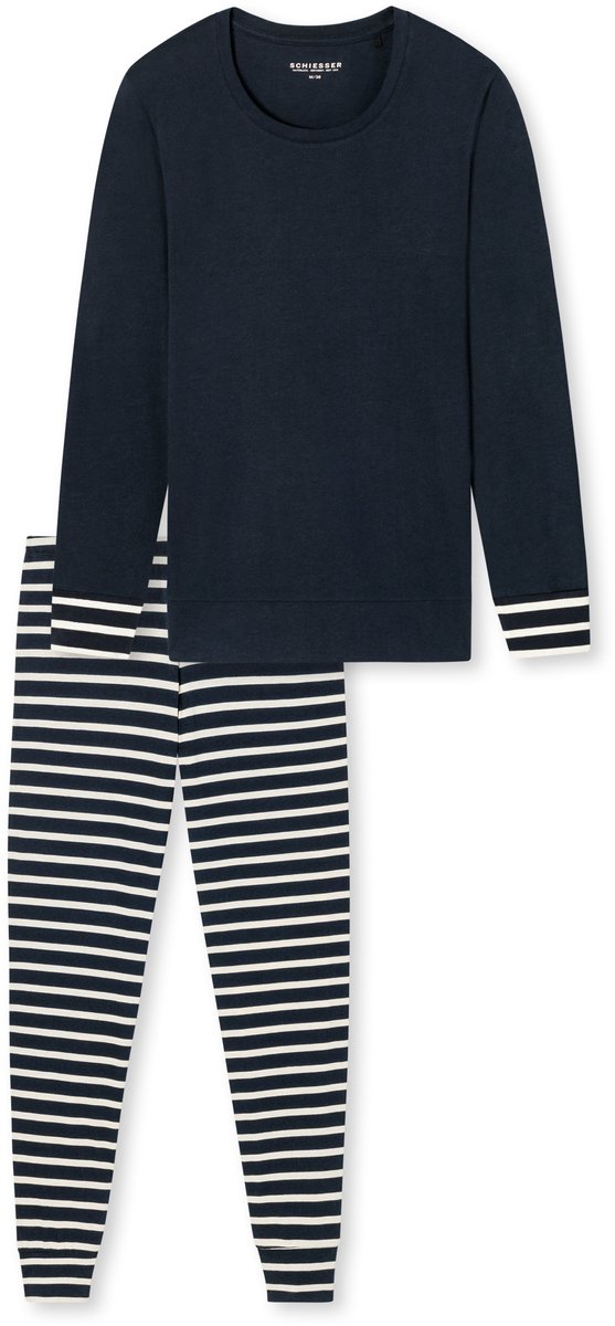 Schlafanzug lang nachtblau - Casual Essentials 50
