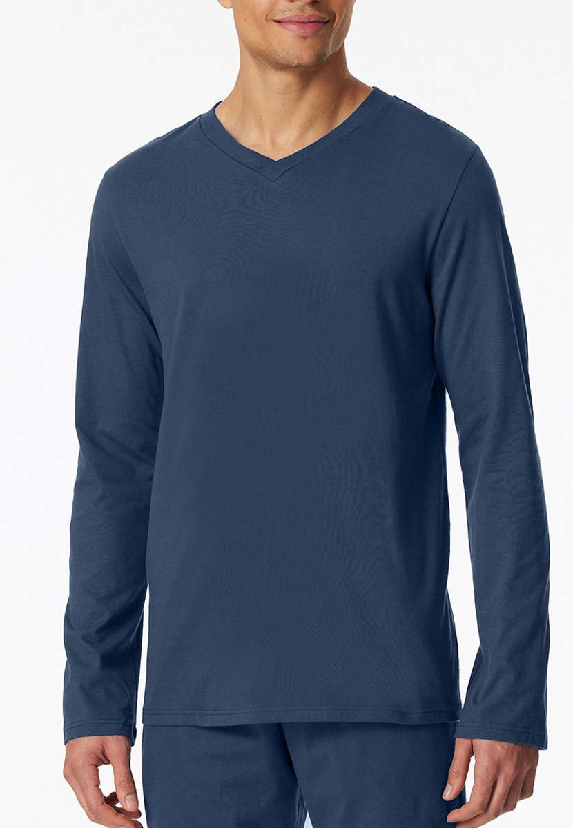 Shirt langarm V-Ausschnitt royal - Mix+Relax 54
