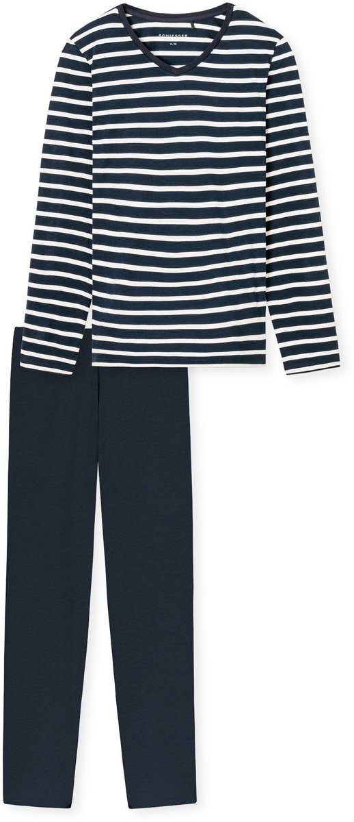 Schlafanzug lang nachtblau - Casual Essentials 42