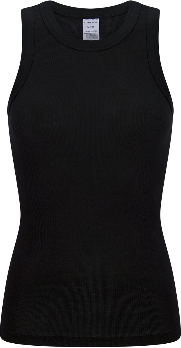 Trägertop Feinripp schwarz - Revival Paula 44