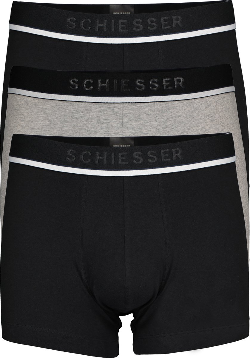 Shorts 3er-Pack Organic Cotton Webgummibund schwarz/grau - 95/5 4
