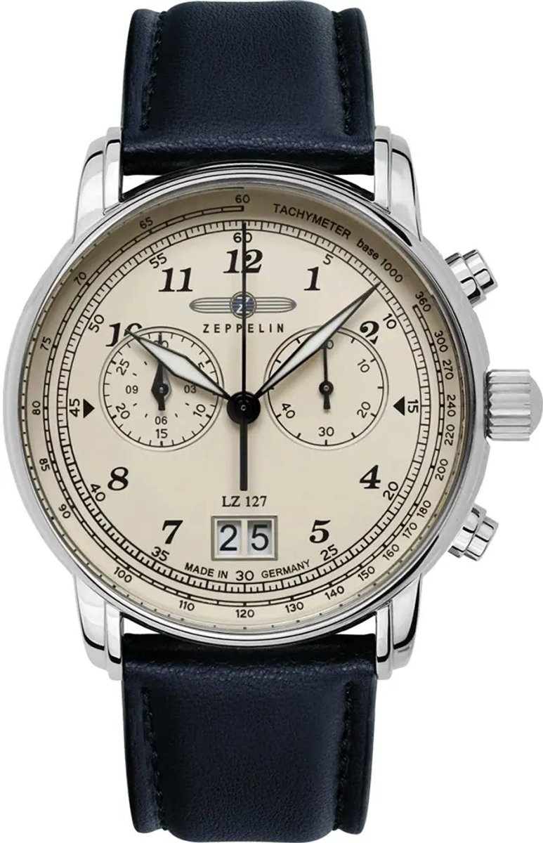 Zeppelin 8684-1 Herrenuhr Graf Zeppelin 40mm 5ATM