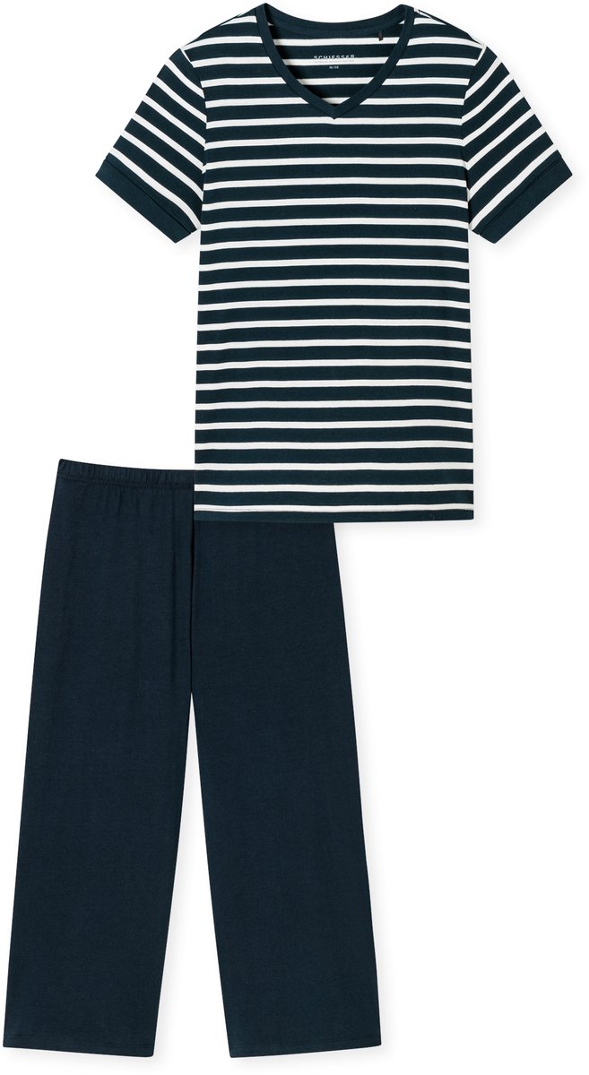 Schlafanzug 3/4-lang nachtblau - Casual Essentials 40