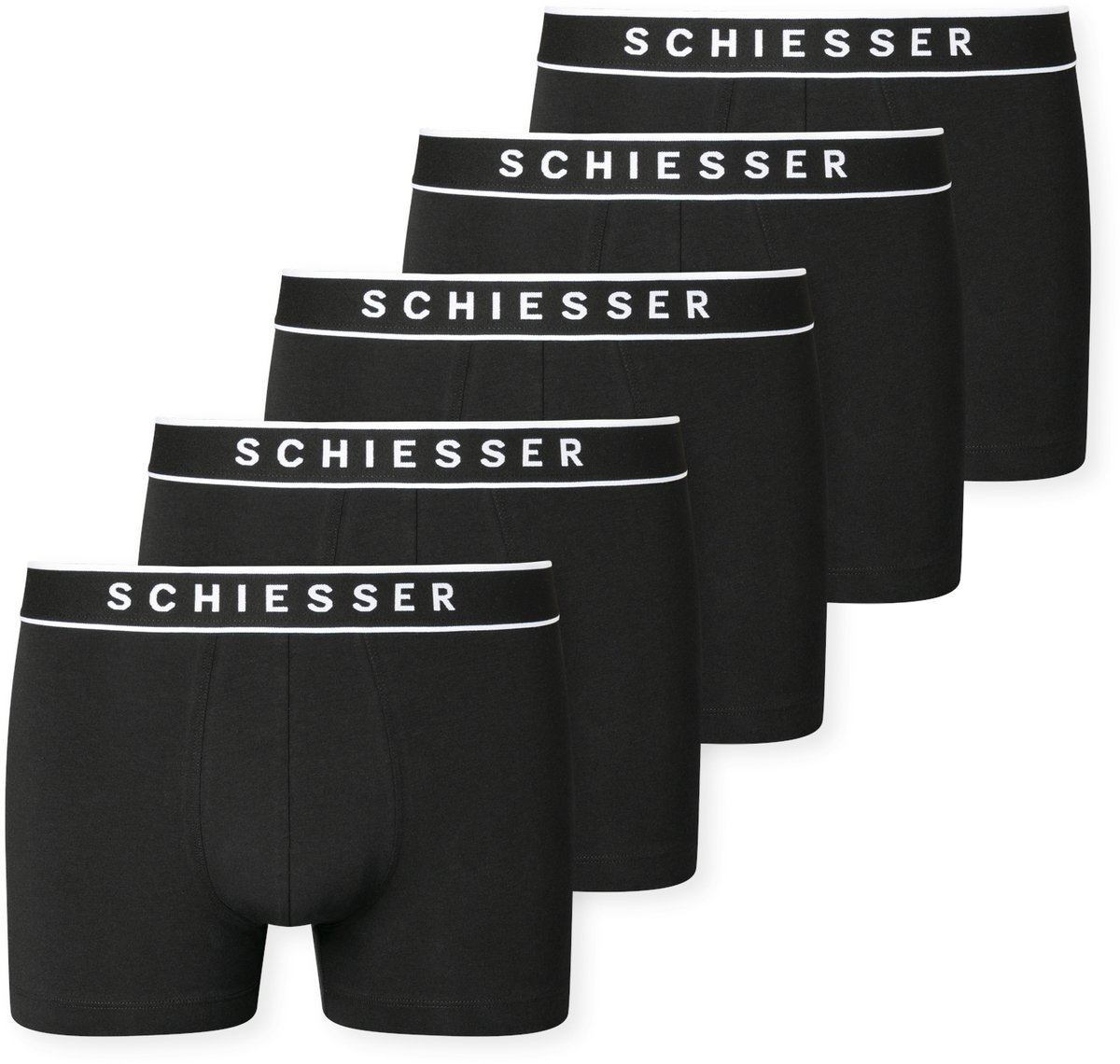 Shorts 5er-Pack Organic Cotton Webgummibund schwarz - 95/5 8