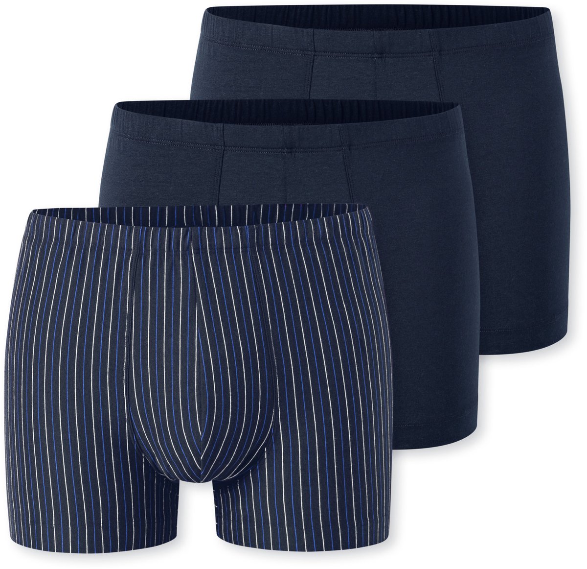 Shorts 3er-Pack Organic Cotton uni/geringelt mehrfarbig - 95/5 5