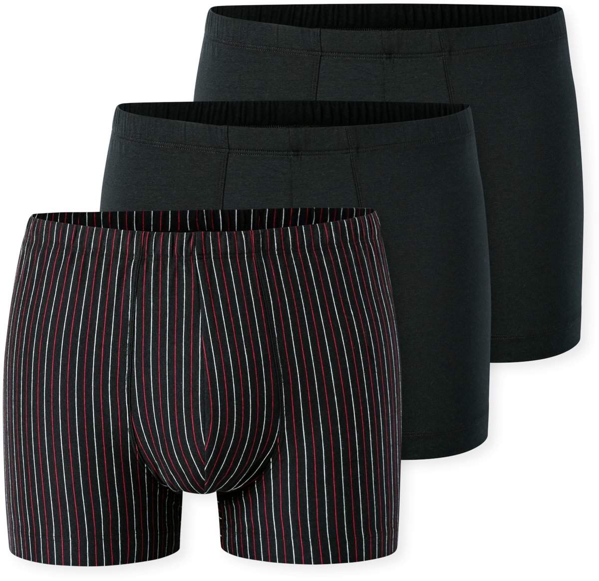 Shorts 3er-Pack Organic Cotton uni/geringelt mehrfarbig - 95/5 6