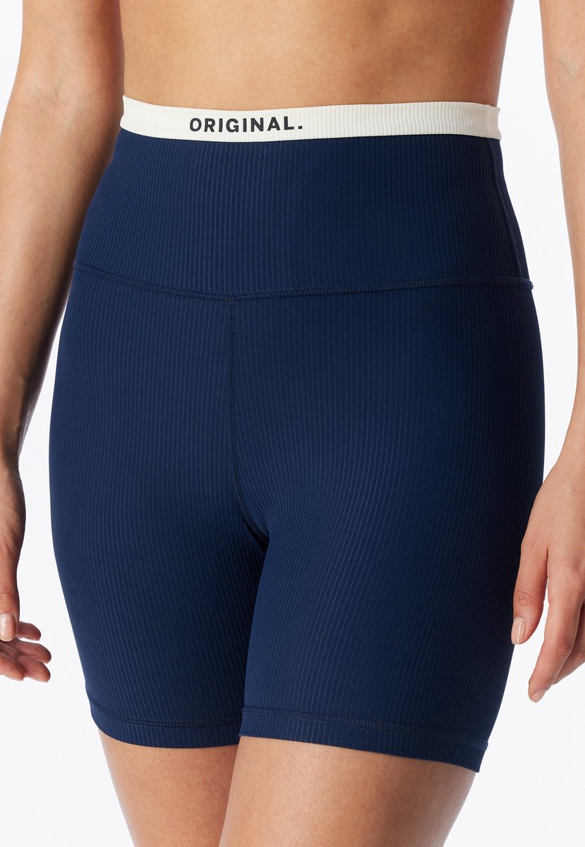 High Waist Biker Shorts Doppelripp admiral - SCHIESSER Active XS