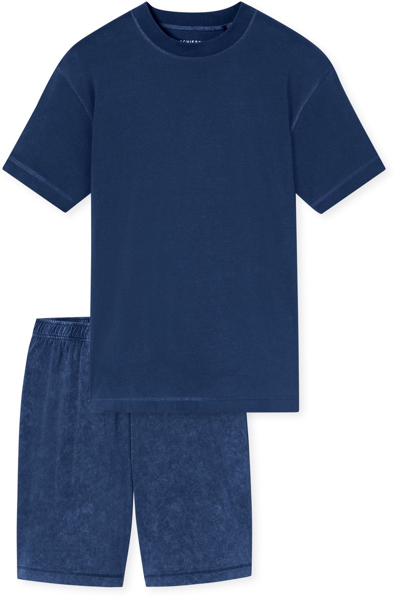 Schlafanzug kurz Tie-Dye-Effekt navy -Modern Essentials 58