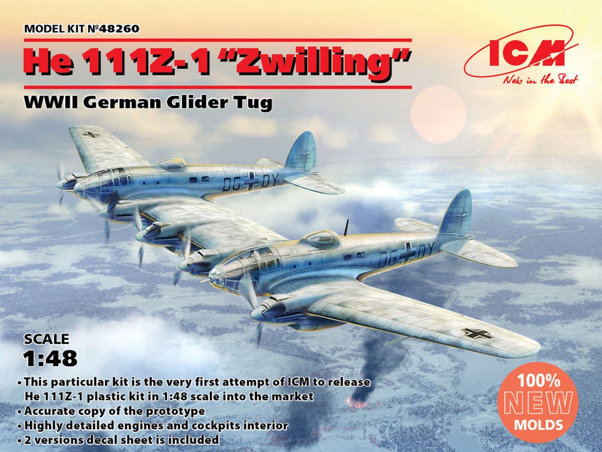 Heinkel He 111Z-1 Zwilling, WWII German Glider Tug