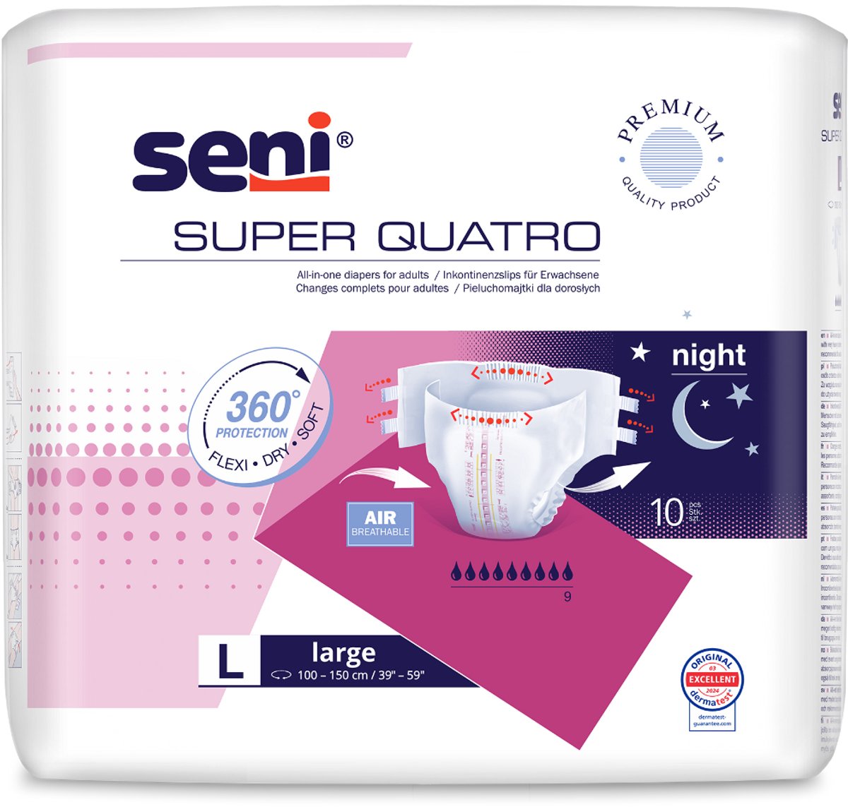 Super Seni Quatro Größe 3 large Windelhosen