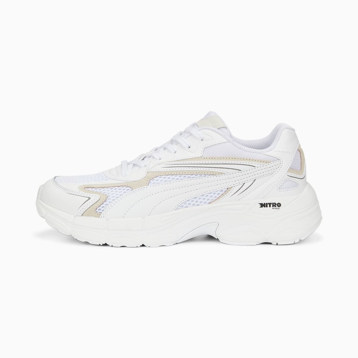 Puma Teveris Nitro Low-Top Dad Shoes Unisex Sneaker Weiß 388911-01 41
