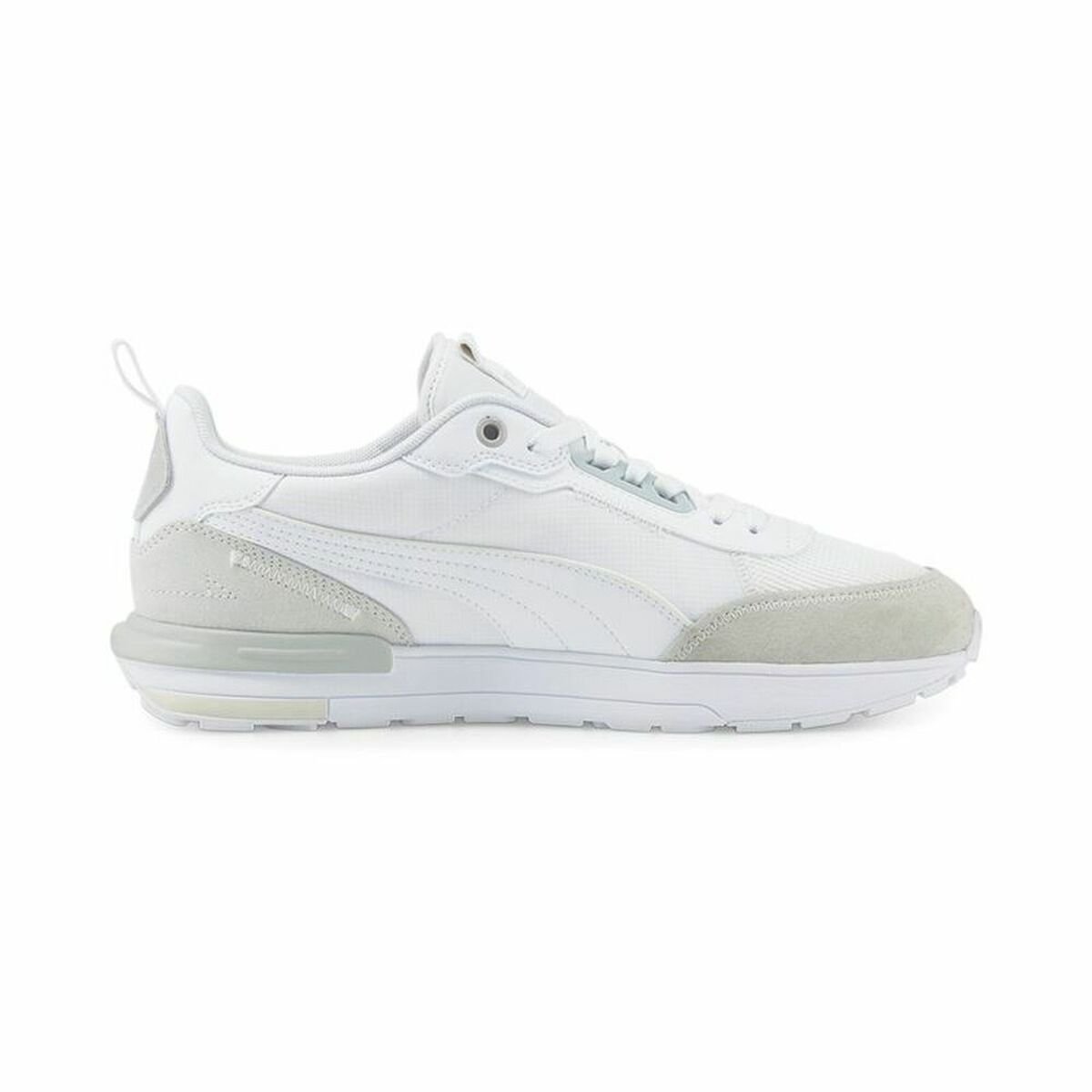 Puma R22 Weiß Grau Violett Unisex Sneaker 383462-02 44.5