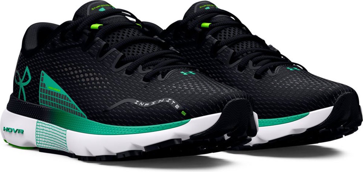 Under Armour HOVR Infinite 5 Schwarz Green Breeze Herren Sneaker Weiß 3026545-002 44.5