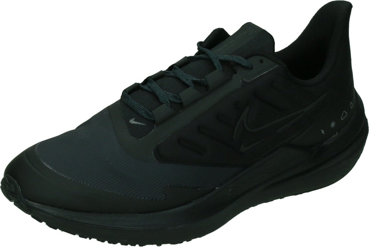 Nike Air Winflo 9 Shield Triple Black Herren Sneakers Off-Noir Dunkel-Rauch-Grau DM1106-007 41