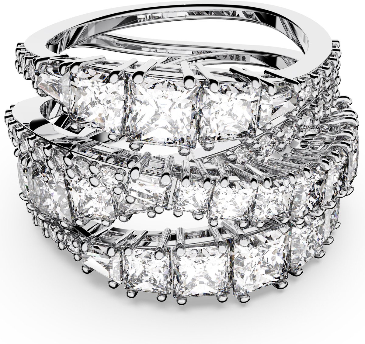 Swarovski Twist Wrap Kristallring Damenringe Silber 5584656 Box (Random Color),55