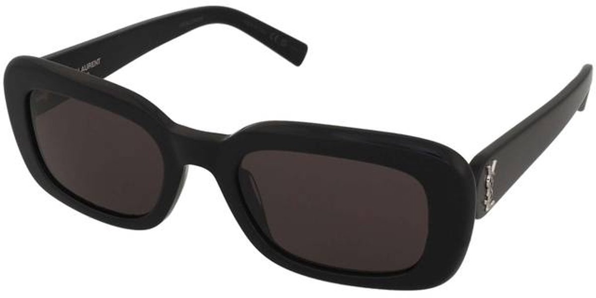 Saint Laurent Logo Unregelmäßiger Rahmen Sonnenbrille Damen Sonnenbrille Schwarz SLM130001 Basic Packaging-Eyeglass Case
