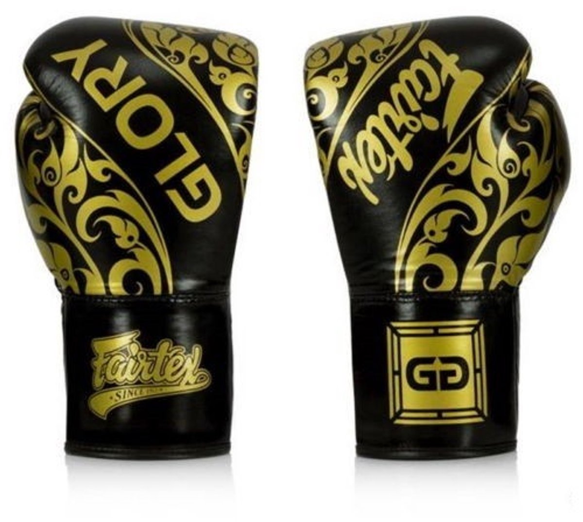 Fairtex Echte Leder Boxhandschuhe BGLG2 Schwarz 14oz