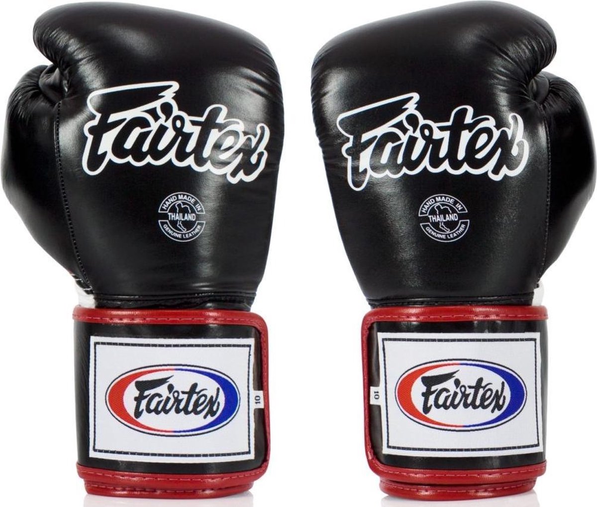 Fairtex Echte Leder Boxhandschuhe BGV5 Schwarz 14oz
