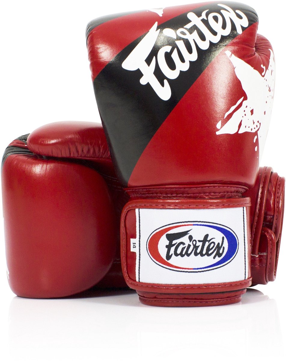 Fairtex Echte Leder Boxhandschuhe BGV1 Nation Rot 16oz
