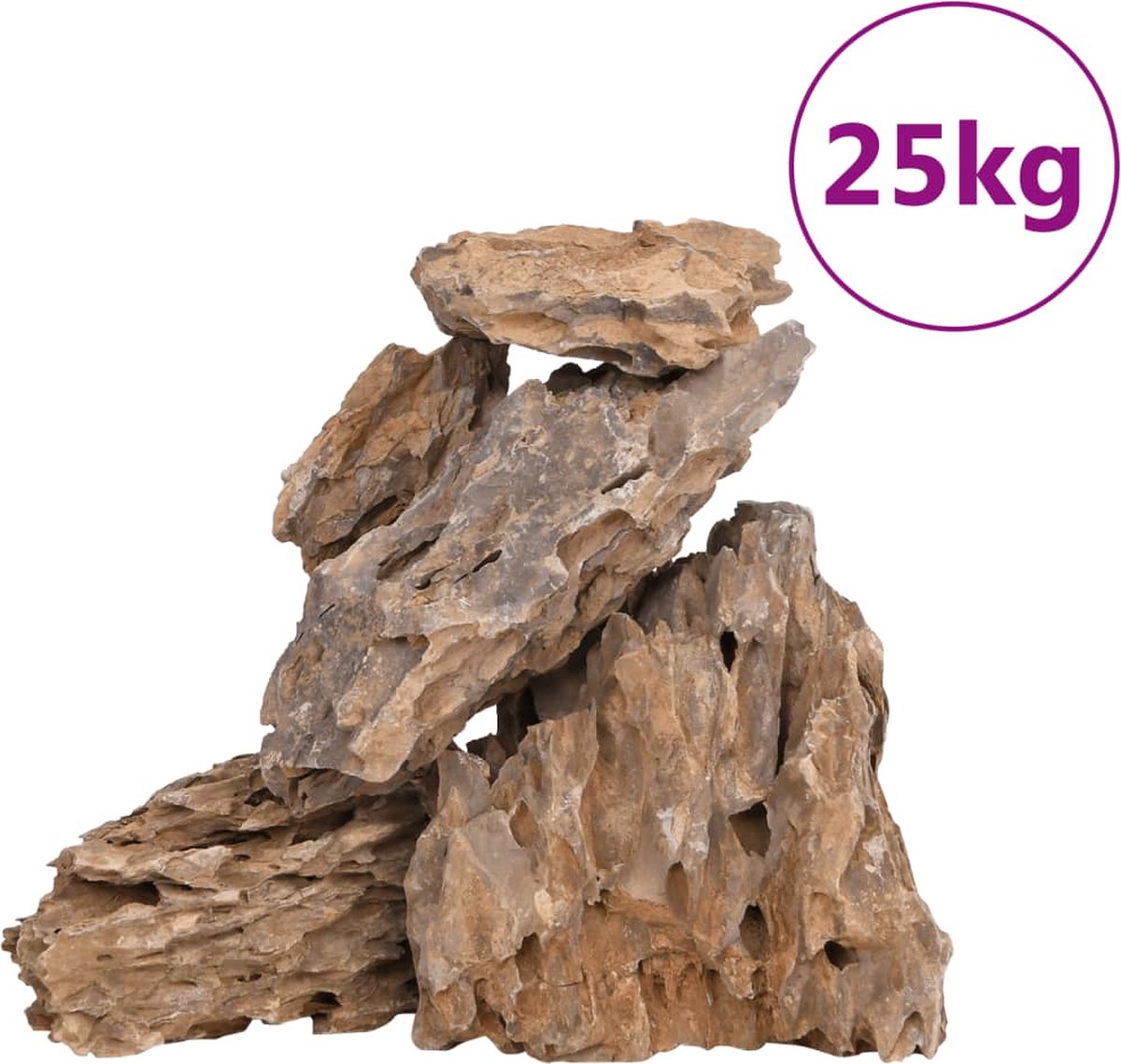 Vidaxl Drachensteine, 25 kg, Verschiedene Farben, 10-30 cm