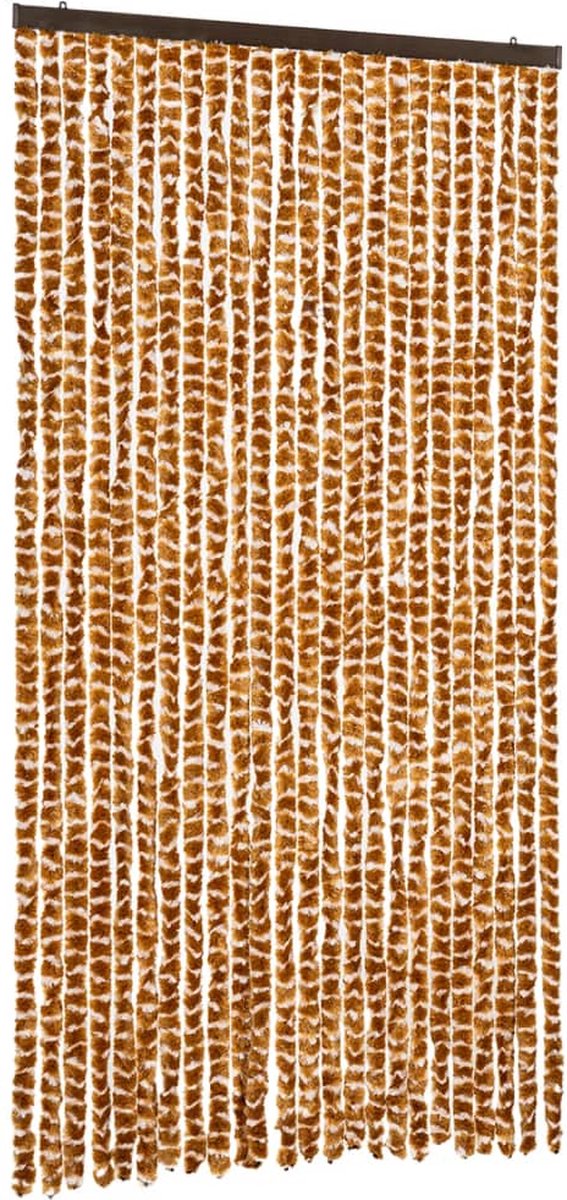 Vidaxl Insektenschutzvorhang, Ocker und Weiß, 100 x 230 cm, Chenille