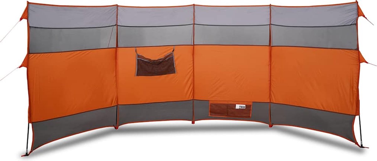 Vidaxl Camping-Windschutz, Orange, 366X152X152 Cm, Wasserdicht