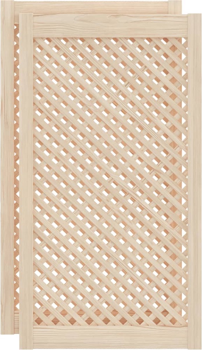 Vidaxl Schranktüren, mit Gitter, 2 Stück, 49,5x99 cm, Kiefer