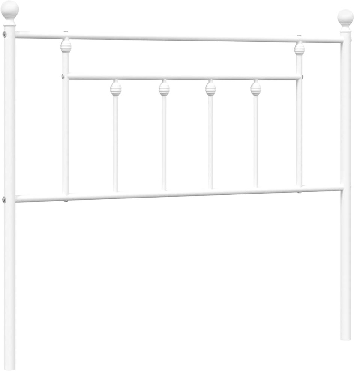 Vidaxl Metall-Kopfteil, Weiß, 100 cm