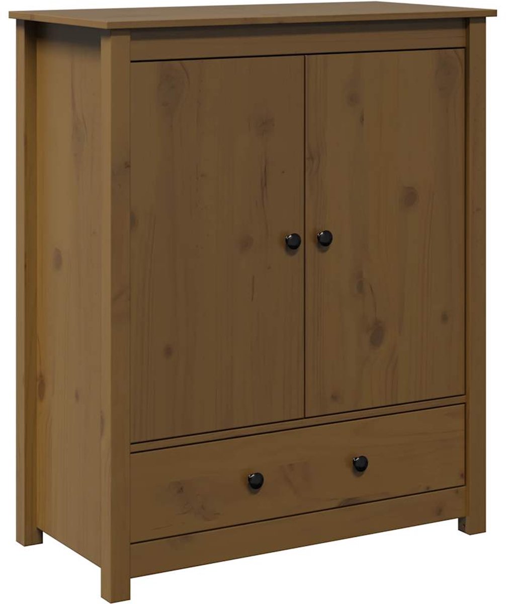 Vidaxl Schrank, Honigbraun, 83X41,5X100 Cm, Massives Kiefernholz