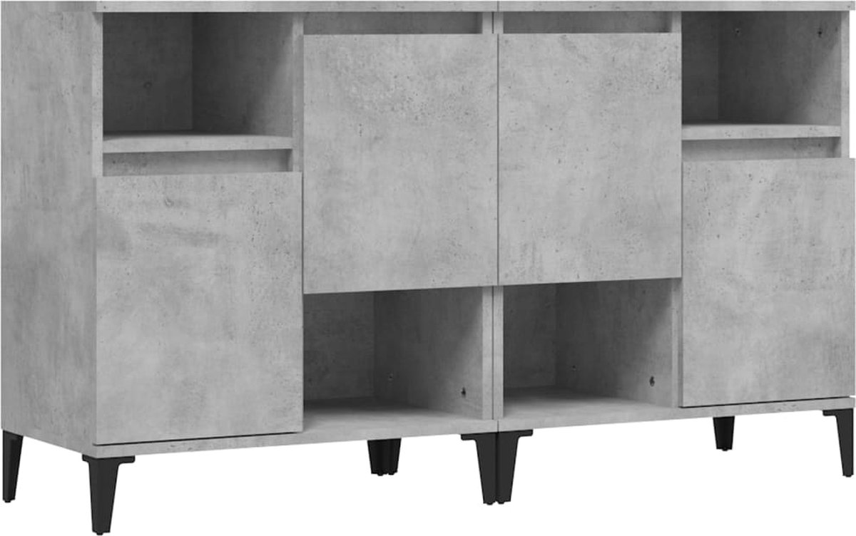Vidaxl Kommoden, 2 Stück, Beton Grau, 60X35X70 Cm
