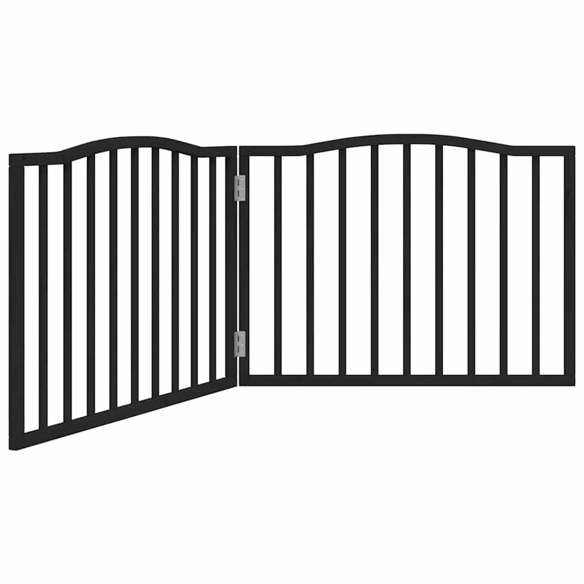 Vidaxl Zusammenklappbares Hundetor, 2 Panele, Schwarz, 160 cm