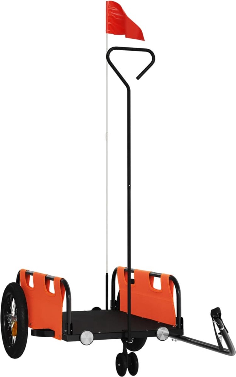 Vidaxl Fahrradanhänger, Orange, Oxford-Gewebe und Eisen