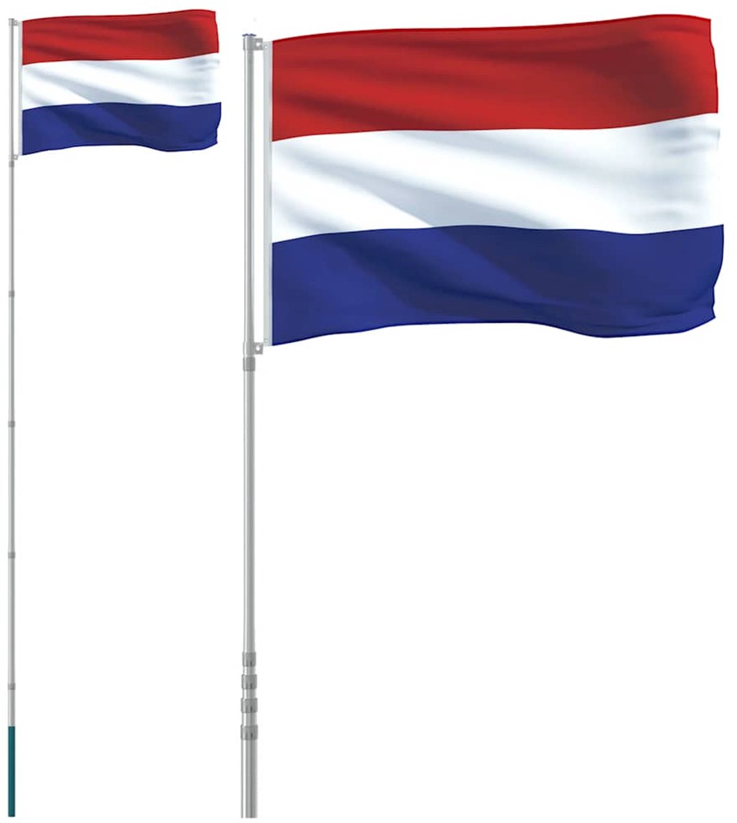 Vidaxl Niederländische Flagge mit Mast, 5,55 m, Aluminium