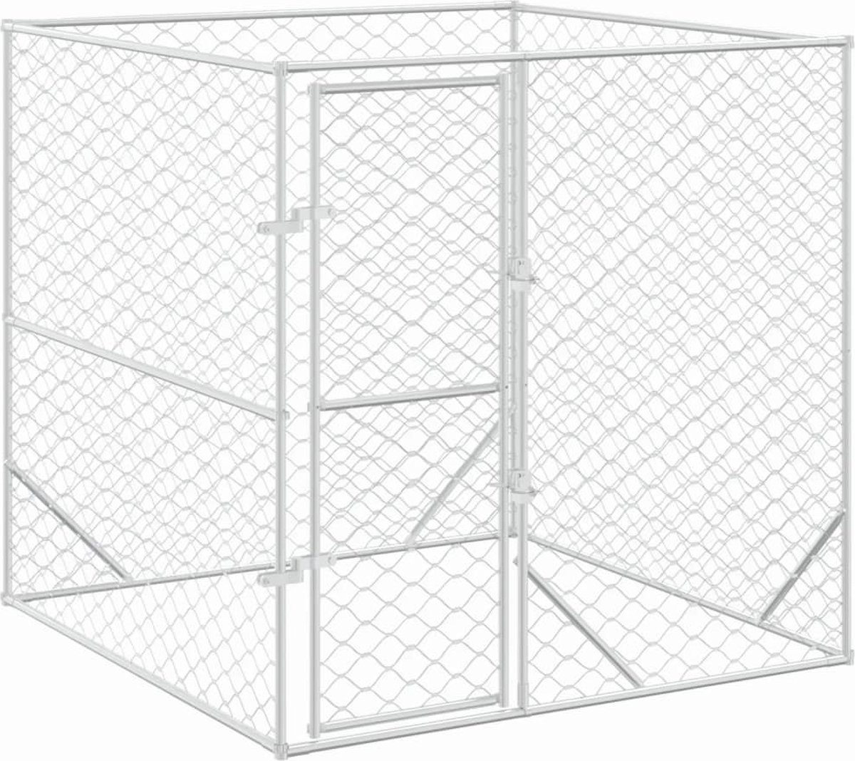 Vidaxl Außenhundezwinger, 2x2x2 m, Verzinkter Stahl