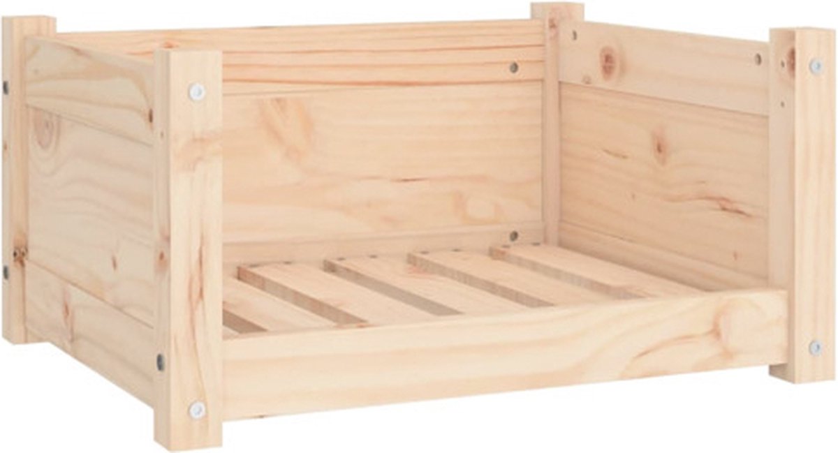Vidaxl Hundebett, 55,5X45,5X28 Cm, Massives Kiefernholz