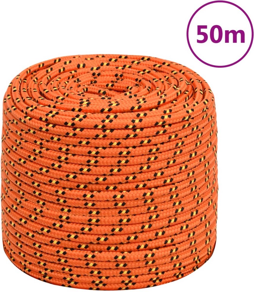 Vidaxl Segelkette, Orange, 8 mm, 50 m, Polypropylen