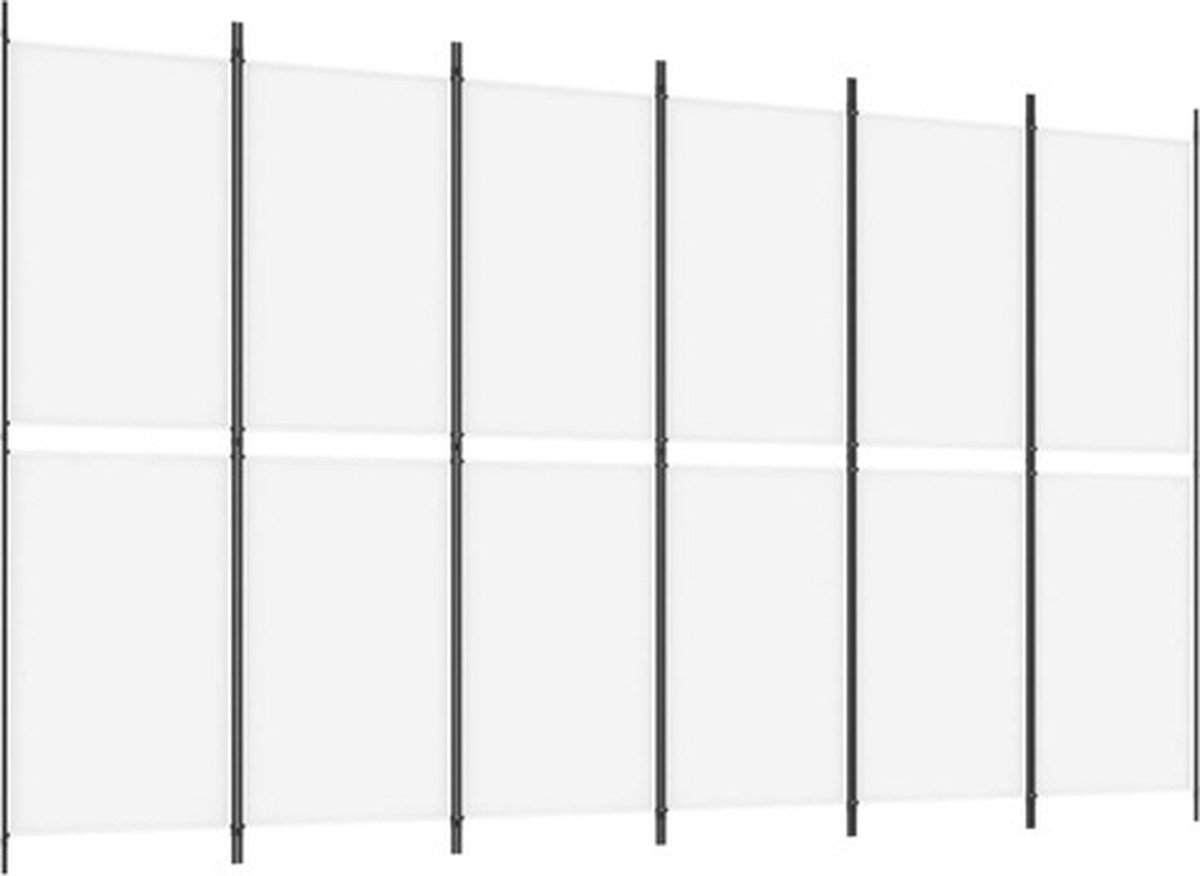 Vidaxl Paravent 6-teilig, Weiß, 300 x 180 cm, Stoff
